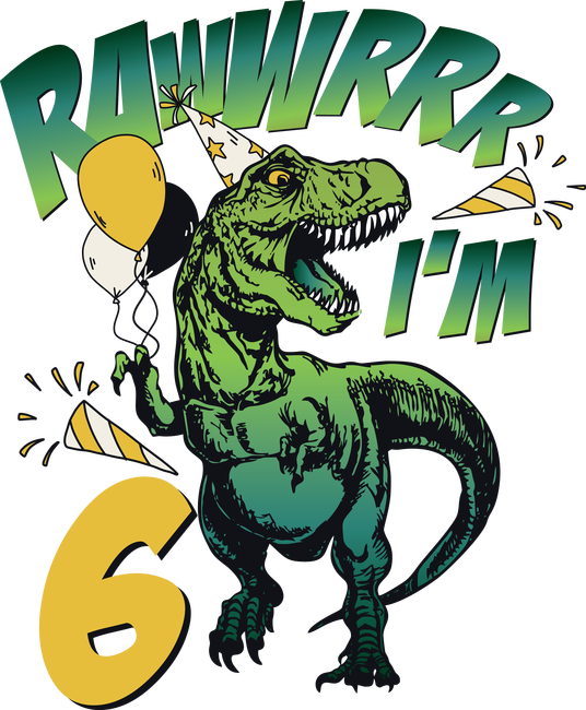 Szülinapos dínó rawww i'm 6