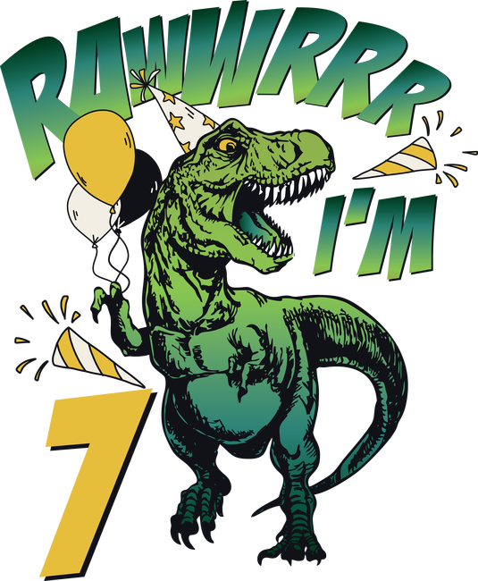 Szülinapos dínó rawww i'm 7