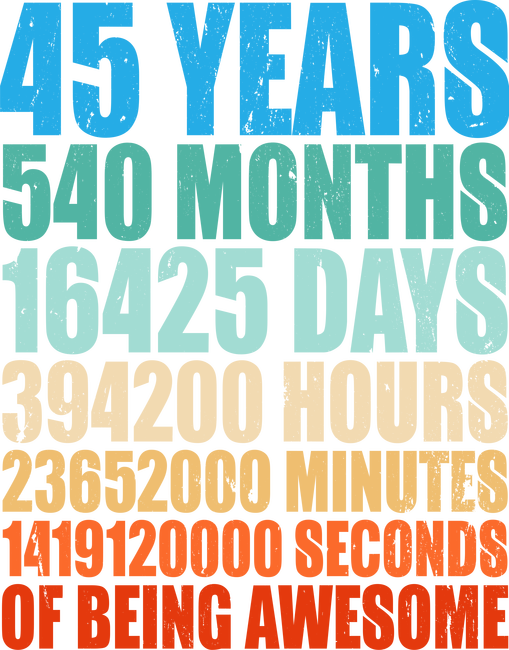 45 years of being awesome