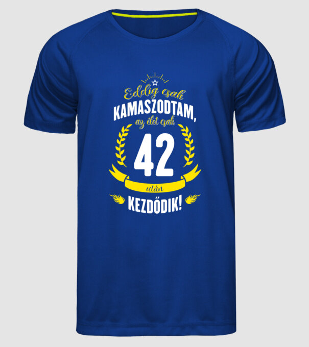  minta királykék pólón