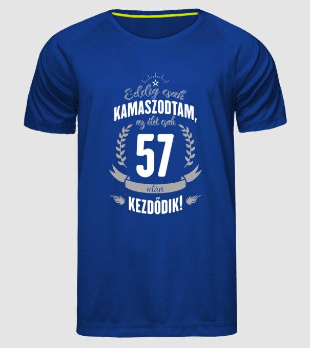  minta királykék pólón