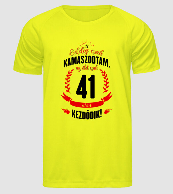  minta neonsárga pólón