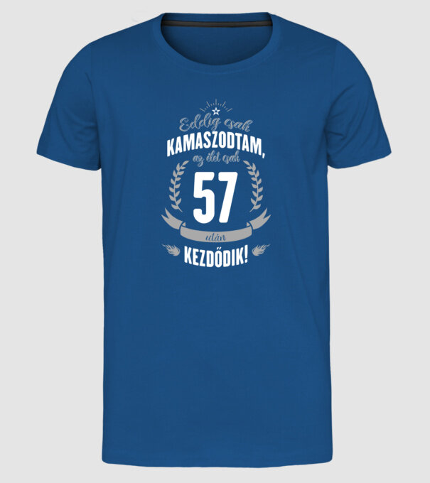  minta királykék pólón