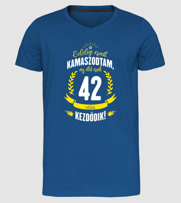  minta királykék pólón