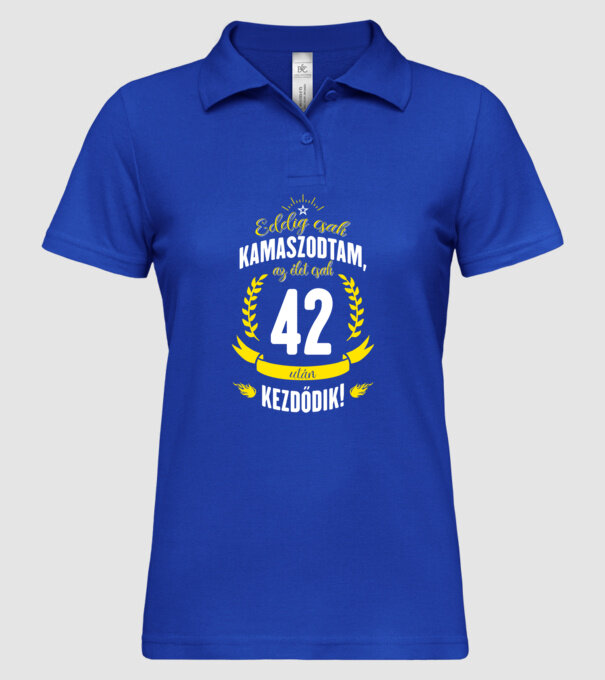  minta királykék pólón
