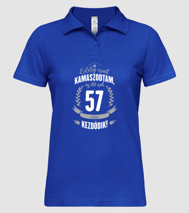  minta királykék pólón