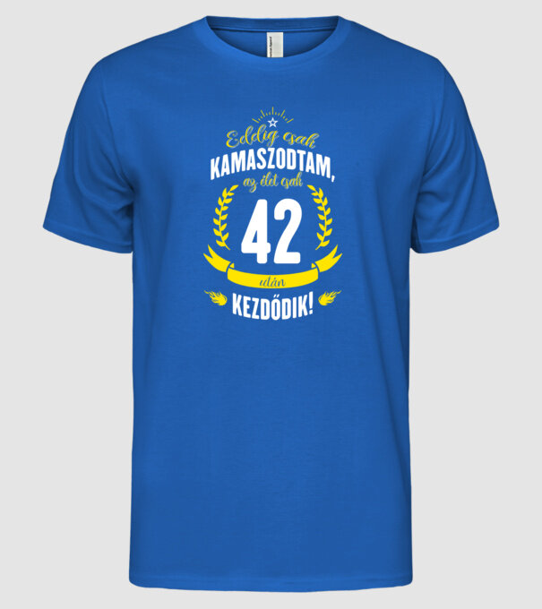  minta királykék pólón