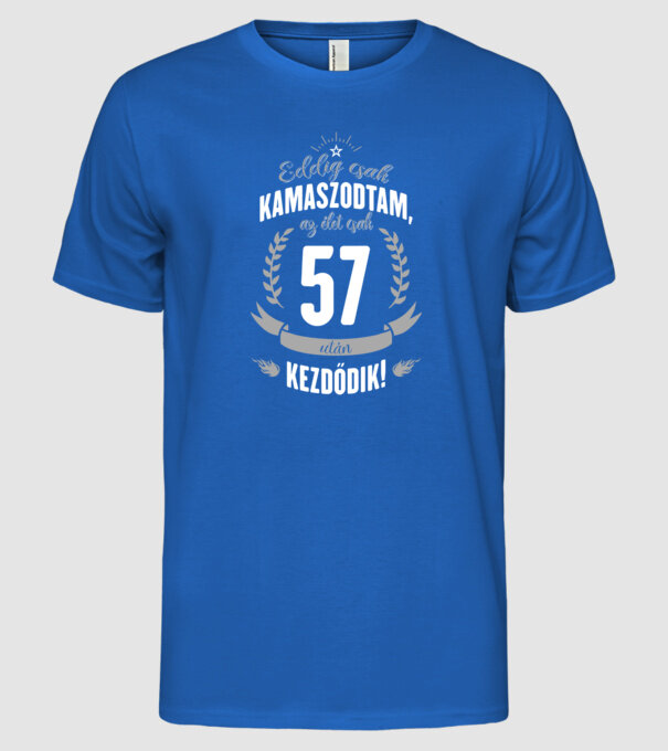  minta királykék pólón