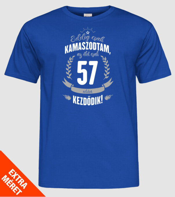  minta királykék pólón