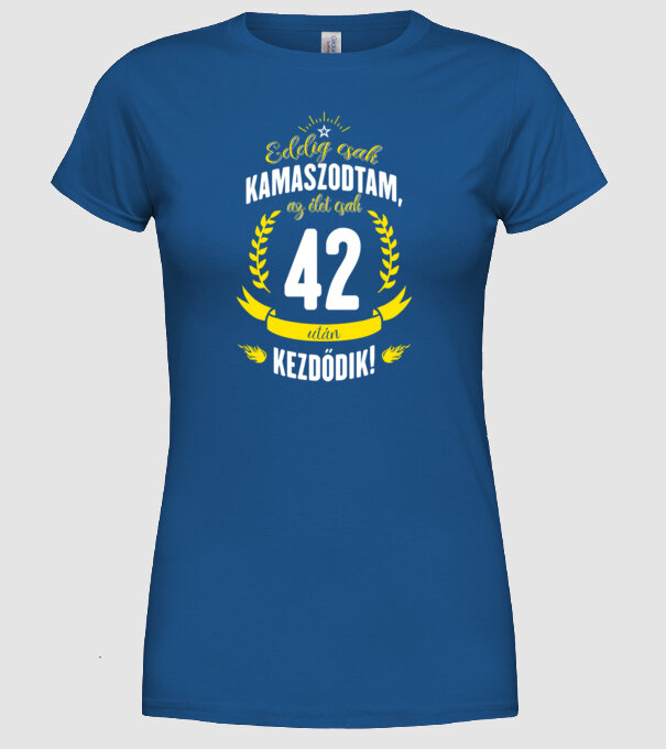  minta királykék pólón
