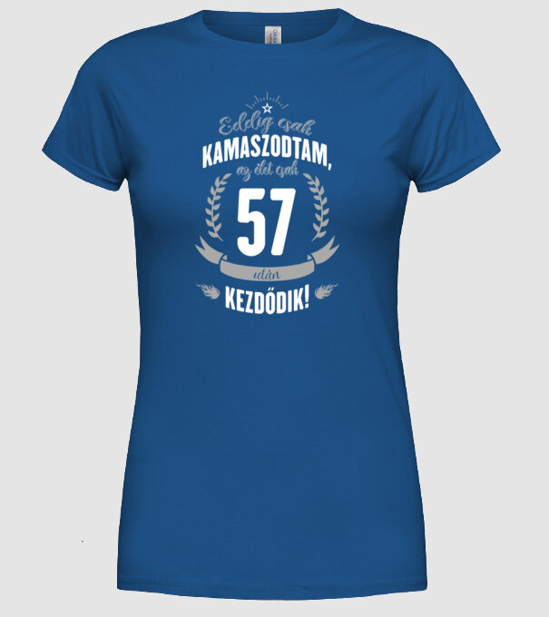  minta királykék pólón