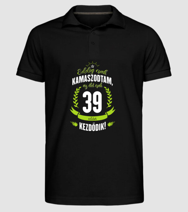  minta fekete pólón