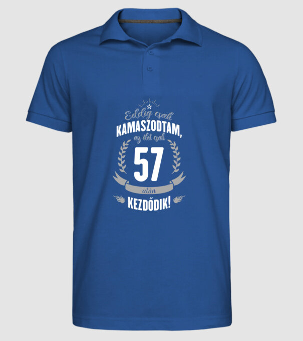  minta királykék pólón