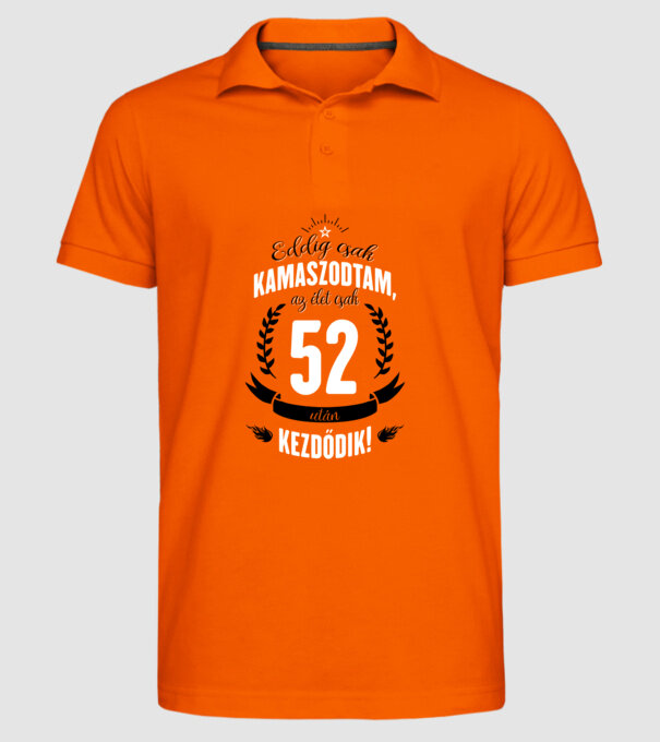  minta narancssárga pólón