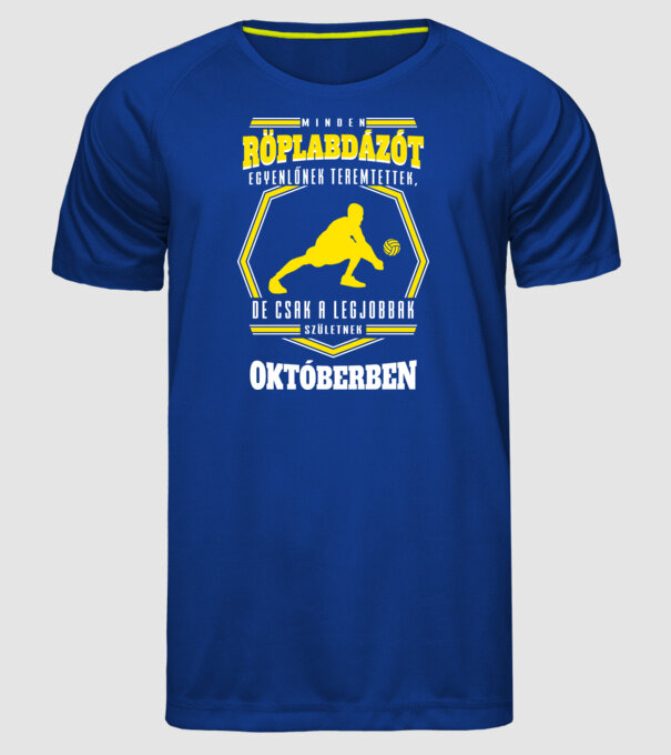  minta királykék pólón