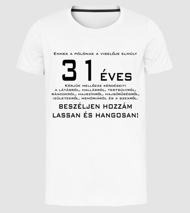  minta fehér pólón