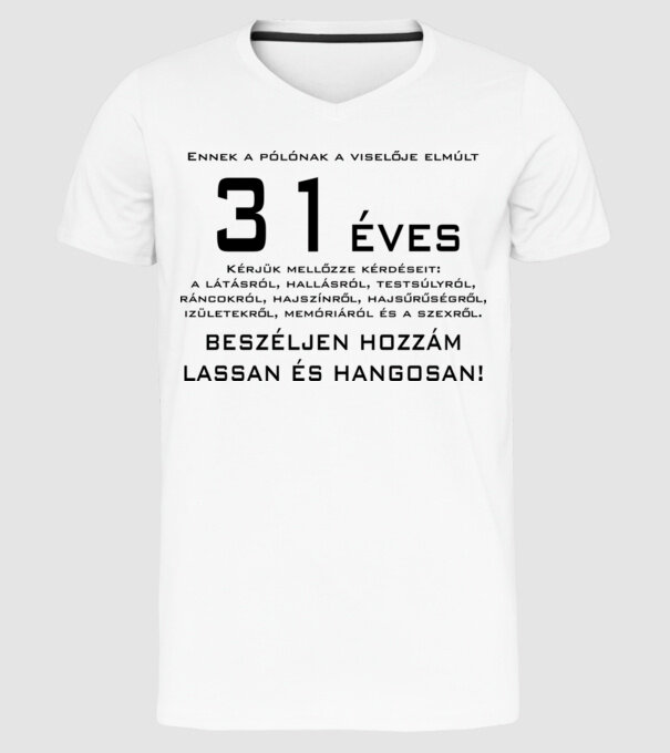  minta fehér pólón