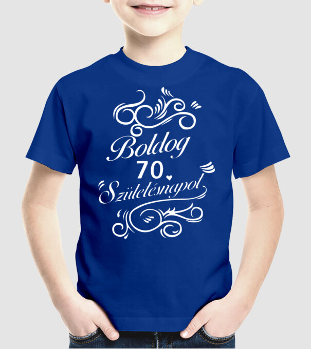  minta királykék pólón