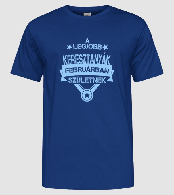  minta királykék pólón