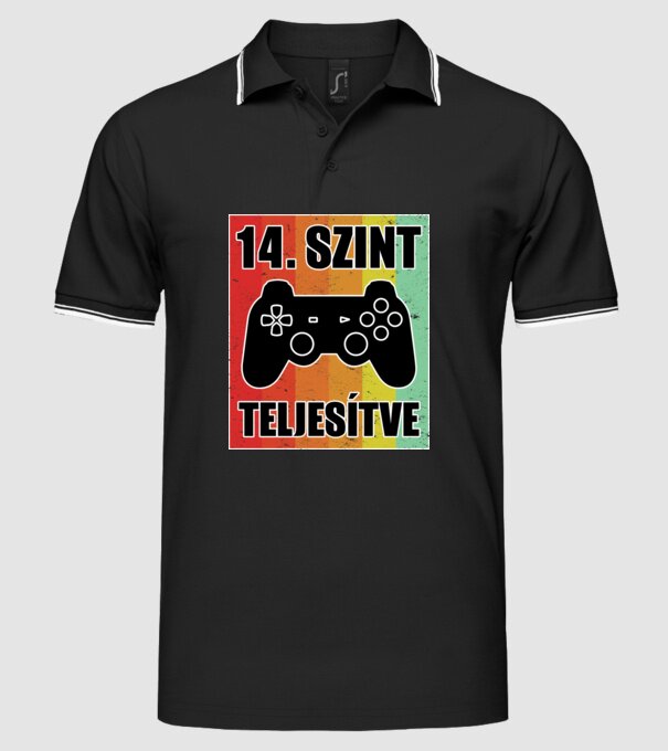  minta fekete pólón