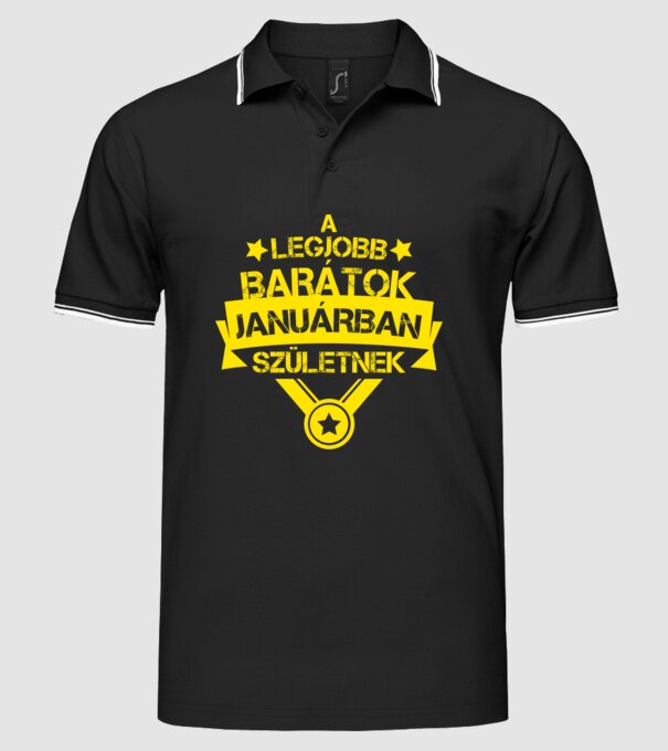  minta fekete pólón