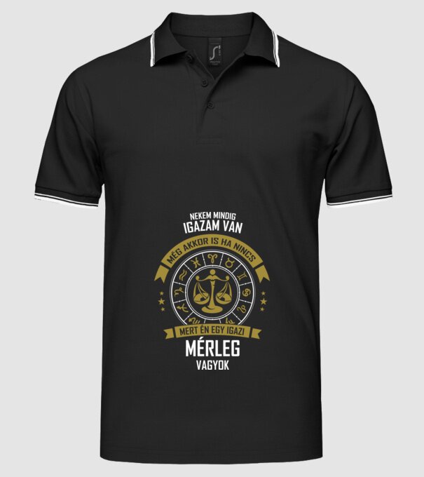  minta fekete pólón