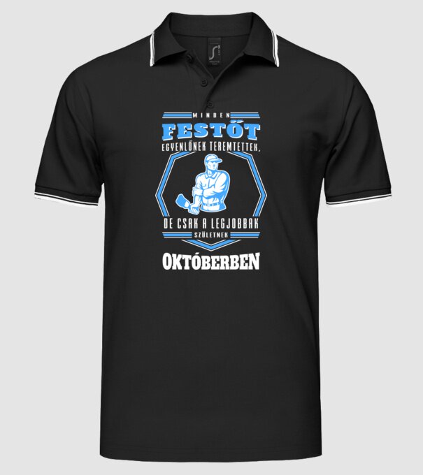  minta fekete pólón