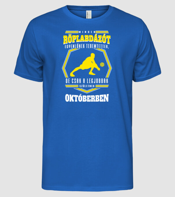  minta királykék pólón