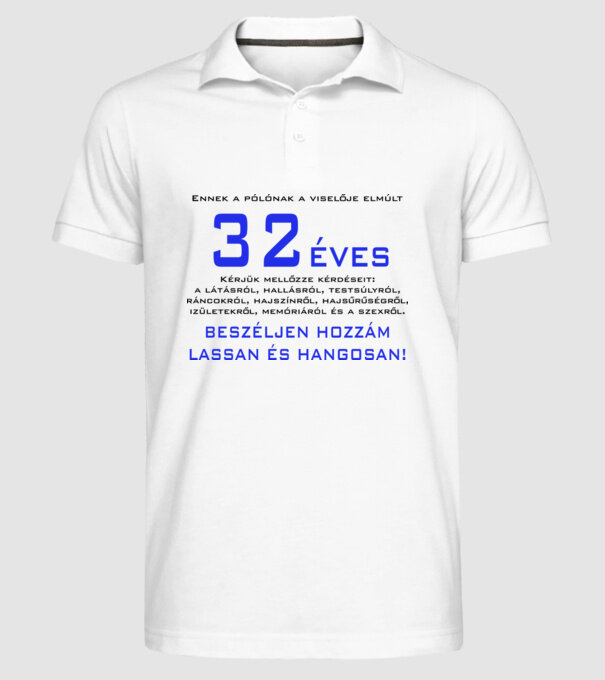  minta fehér pólón
