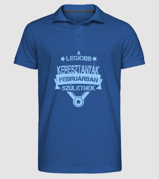  minta királykék pólón